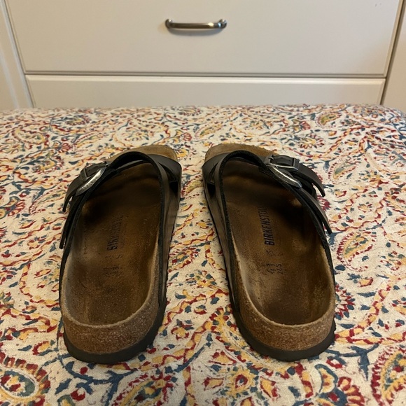 Birkenstock Arizona Black oiled leather and silver buckles 41 - Picture 3 of 7